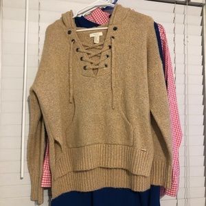 Brown Forever 21 Sweater tie up